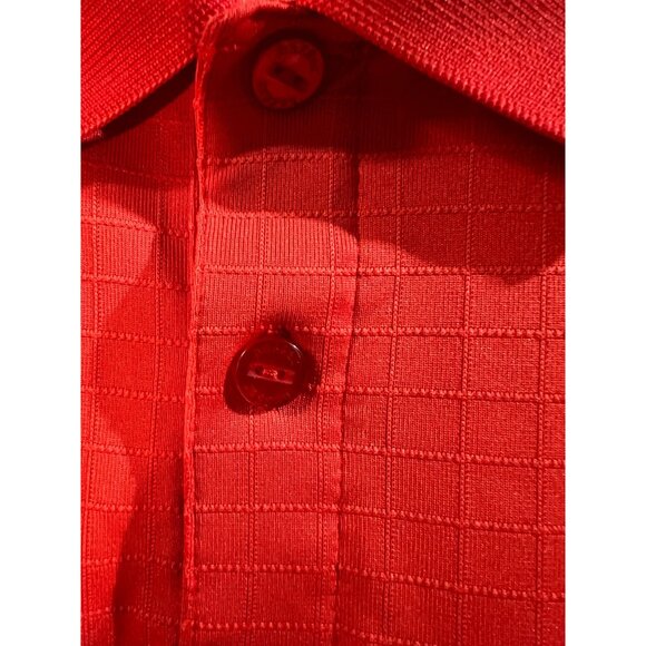 Haggar Cool 18 Perfoamance Men's Polo Shirt XXL Orange Lightweight Short Sleeve - Picture 3 of 7